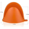 thumbnail image 2 of Silicone Oven Mitts, 4pcs Silicone Kitchen Pot Holders, Silicone Pot Holder Mini Oven Heat Resistant Oven Mitt Pot Holder (Green+Orange), 2 of 5