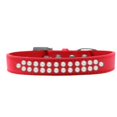 thumbnail image 1 of Two Row Pearl Size 18 Red Dog Collar, 1 of 1