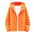 thumbnail image 2 of HaiMao Mens Lightweight Jacket Windbreaker Casual Zip Up Jackets with Hood Mens Orange XL(XL), 2 of 7