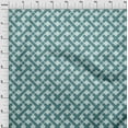 thumbnail image 4 of oneOone Silk Tabby Dark Teal Green Fabric Check Sewing Material Print Fabric By The Yard 42 Inch Wide, 4 of 4