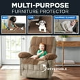 thumbnail image 3 of Mainstays Recliner Reversible Quilted Microfiber Pet Cover Multipurpose Furniture Protector, Tan/Brown, 3-Piece, 3 of 10