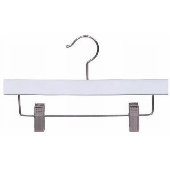 White 10" Children's Wood Skirt/Pant Hanger