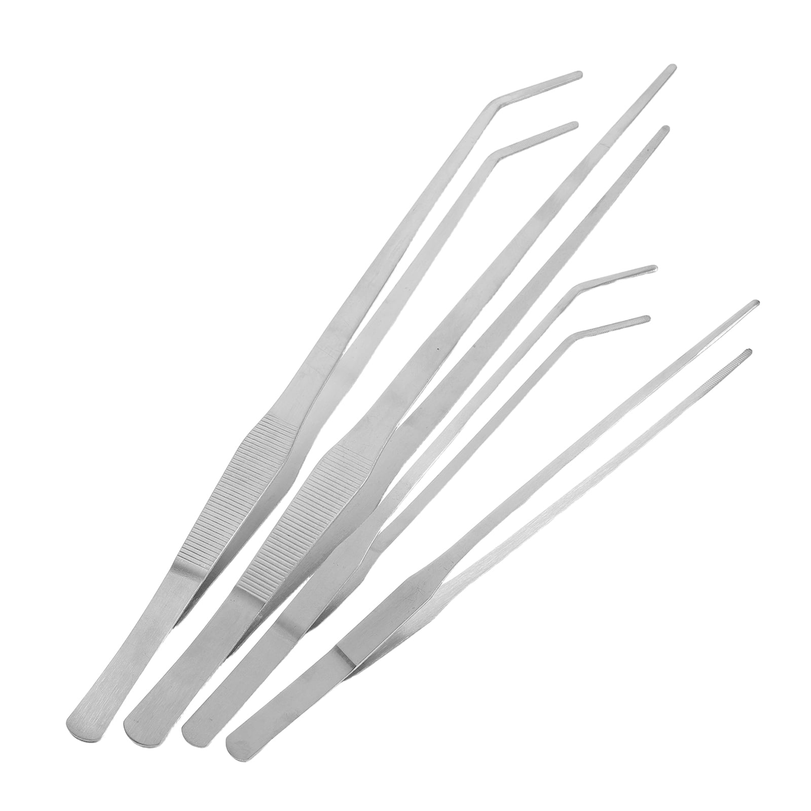 DEEPCRAFF 4Pcs Durable Stainless Steel Aquarium Feeding Tweezers for Fish Tank Plant Trimming