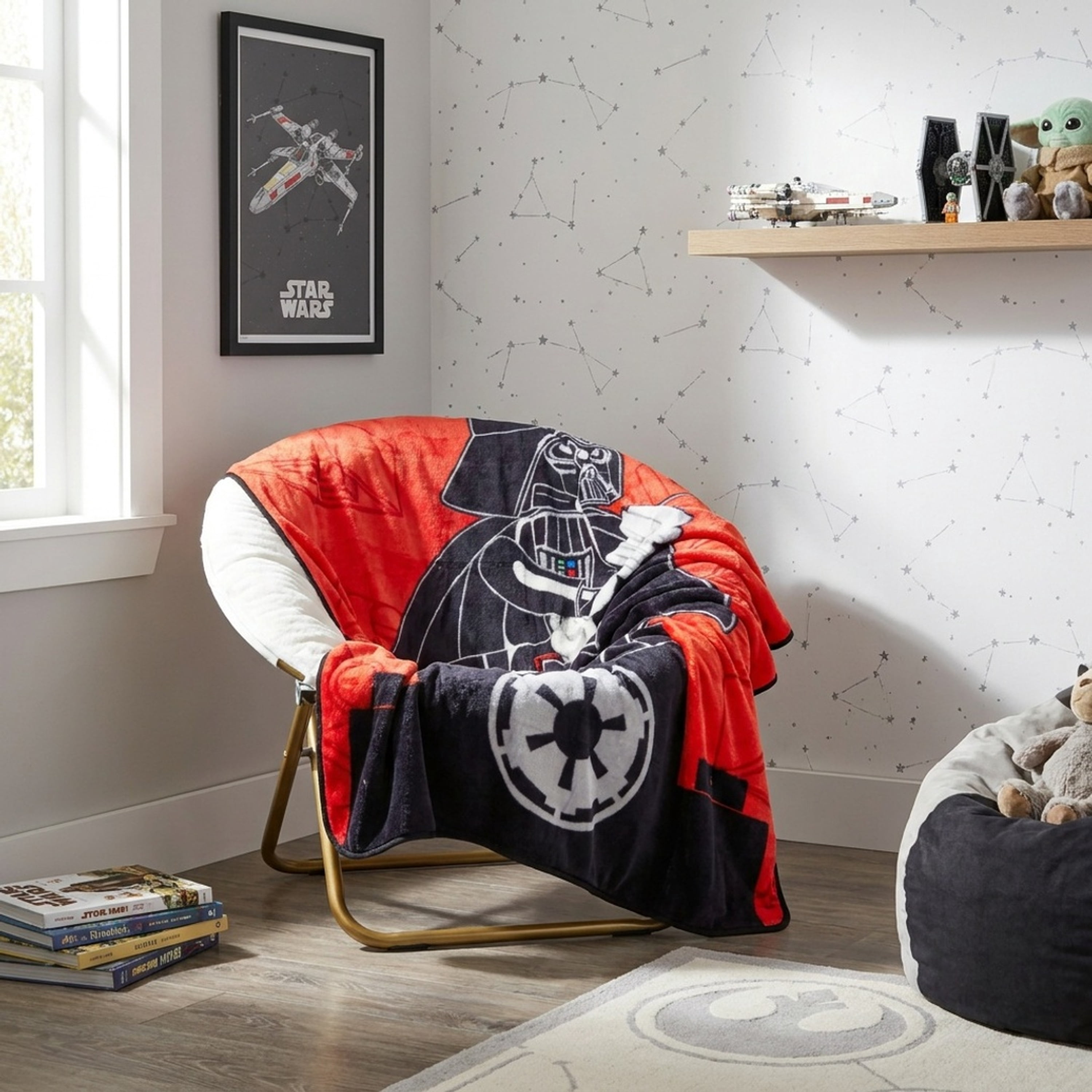 LEGO® Star Wars Kids Throw Blanket, Soft Coral Fleece, Red, 46" x 60"