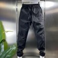 thumbnail image 4 of Puntoco Pantalones deportivos vintage con cintura elástica para hombre, pantalones deportivos de pierna recta, pantalones casuales lavados para exteriores, 4 of 9