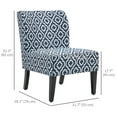 thumbnail image 3 of HOMCOM Accent Chair Slipper Side Chair for Living Room with Wood Legs Grey, 3 of 10