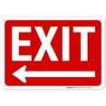thumbnail image 1 of Exit Sign, with Left Arrow, 1 of 1