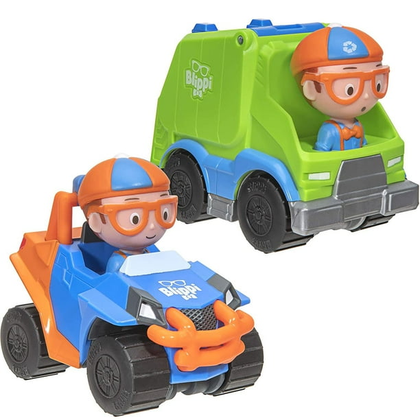 Blippi Mobile & Garbage Truck COMBO of 2 Mini Vehicles - Walmart.com - Walmart.com