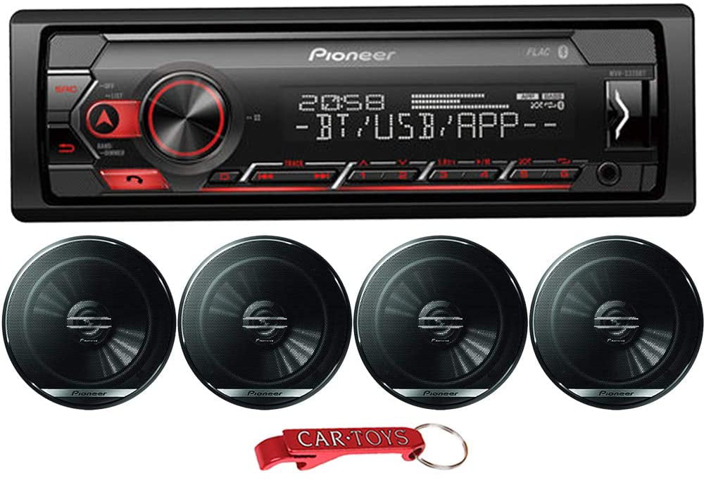 MP3 Autoradio Radio Pioneer DEH-S320BT Android Einbauzubehör Bluetooth USB CD Einbauset für Mitsubishi Carisma JUST SOUND best choice for caraudio