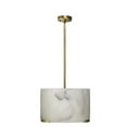 thumbnail image 6 of Jamie Young Co Elancourt Resin/Steel Pendant in White Faux/Antique Brass, 6 of 8