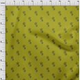 thumbnail image 3 of oneOone Viscose Jersey Fabric Leaves & Floral Block Print Fabric BTY 60 Inch Wide, 3 of 5