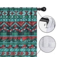 thumbnail image 4 of Blackout Kids Curtains,Turquoise Boho Tribal Triangles and Arrows Pattern Childrens Insulated Curtains Set Of 2,Bedroom Essentials,Toddler Room Decor 42x84in(106x213cm), 4 of 5