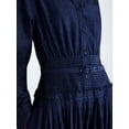 thumbnail image 3 of Free Assembly Women's Belted Smocked Waist Denim Midi Shirtdress, Sizes XS-XXL, 3 of 4