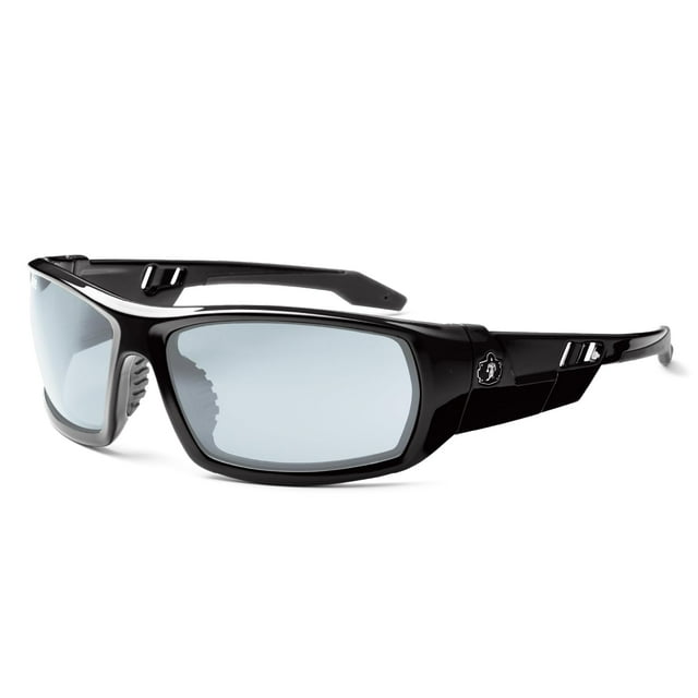 Ergodyne - Gafas de seguridad Odin con lentes para interior/exterior, color negro (50080)