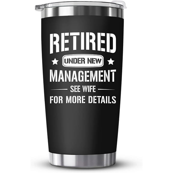 Retirement Gifts for Men 2025 Cool Retired Gift Ideas for Husband Dad Boss Coworker: Best Happy Retirement Party Decoration 20oz Tumbler Cup Celebrate a New Chapter in Style
