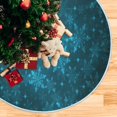 thumbnail image 5 of Coolnut 47.2" Blue Snowflake Christmas Tree Skirt, Soft Christmas Tree Mat Merry Xmas Tree Skirt Ornaments for Indoor Outdoor Farmhouse Holiday Party Decoration, 5 of 6