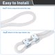 thumbnail image 5 of Clamp de bucle de cuerda doble de alta resistencia Uxcell, (10 Pcs), Clip de extremo de bucle de acero al carbono, adecuado para cuerdas trenzadas/retorcidas de 3/8 pulgadas a 15/32 pulgadas, 5 of 7