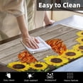 thumbnail image 4 of Sunflower Anti-Fatigue Kitchen Rug Set of 2 Board Wood Flower Farmhouse Vintage Cushioned Kitchen Floor Standing Mat Waterproof Non-Slip Kitchen Mat and Rugs PVC Ergonomic Comfort Foam Rug, 4 of 6