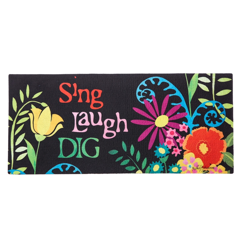 Sassafras Decorative Insert Mat, 10x22 Inches, Wild Flower