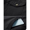 thumbnail image 5 of HOW'ON Men's Winter Casual Sherpa Lined Jacket Multi Pockets Quilted Warm Coat Black M, 5 of 7