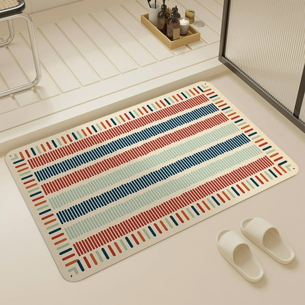 Absorbent Bathroom Bath Mat Shower Rug Drying Bath Mats Kitchen Entrance Doormats Home Floormat Bathtub Carpet