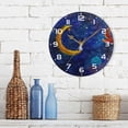 thumbnail image 7 of Dreamtimes Galaxy Space Wall Clock, 10 Inch Silent Non Ticking Round Clock Oil Painting Clock Easy to Read Clock for Living Room Bedroom Bathroom Home Decor, 7 of 7