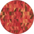 thumbnail image 1 of Ahgly Company Machine Washable Indoor Round Transitional Grapefruit Red Area Rugs, 7' Round, 1 of 7