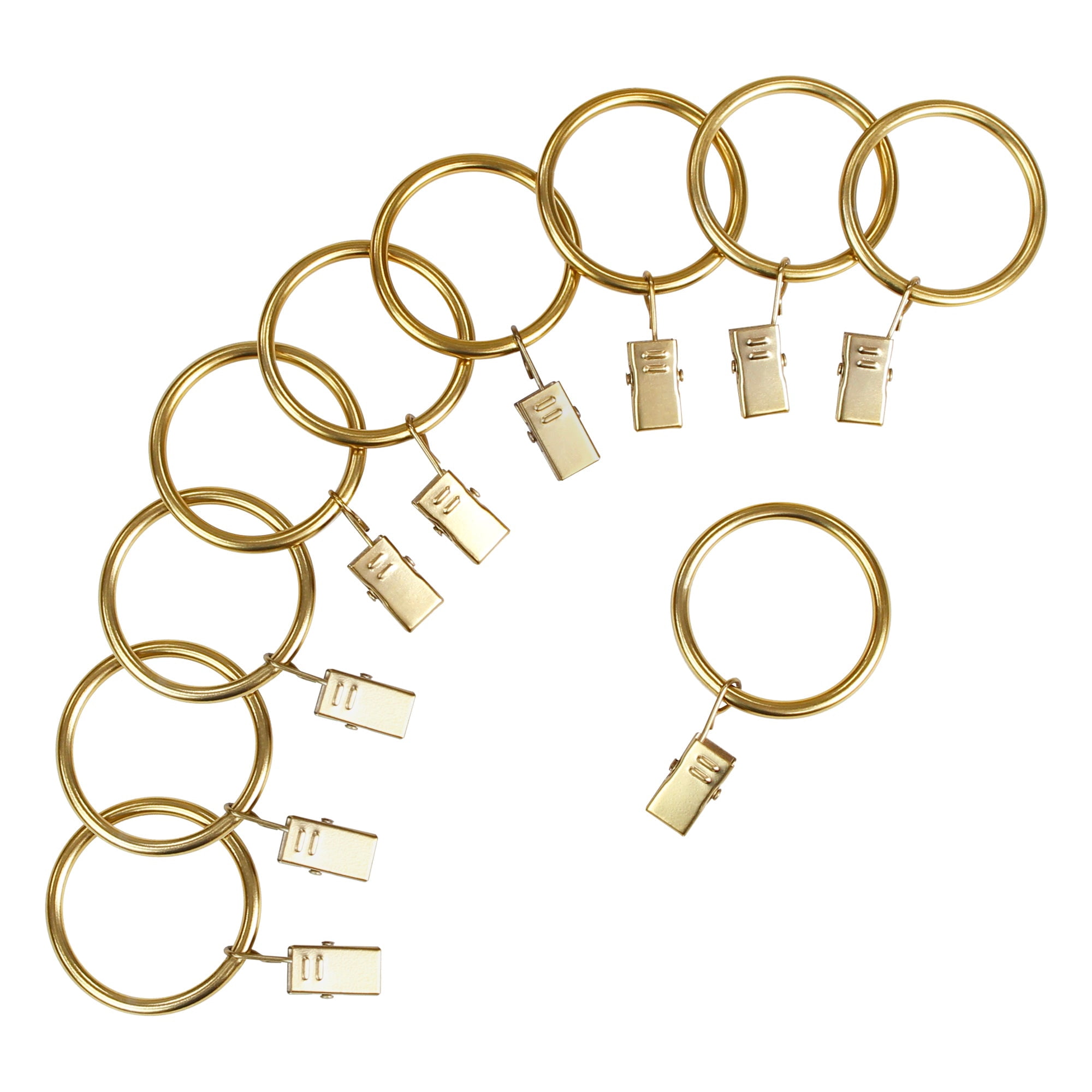 Lumi Home Furnishings 1-1/2 in. Clip Rings For 1 in. Curtain Rods