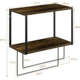 thumbnail image 6 of Oumilen Wall Mount Bathroom Shelf Rustic 8.07"x15.75" 2 Tier, 6 of 7