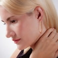 thumbnail image 5 of Humble Chic Geometric Chevron Threader Hoop Earrings - 18K Gold Plated - 2 inch, 5 of 10