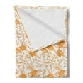 thumbnail image 2 of Orange and White Soft Flannel Fleece Throw Blanket, Abstract Drawing of Flowering Stems Blooming Buds Nature Coming Alive, Cozy Plush for Indoor and Outdoor Use, 70" x 90", Orange White, by Ambesonne, 2 of 5