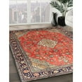 thumbnail image 2 of Ahgly Company Indoor Square Traditional Camel Brown Persian Area Rugs, 7' Square, 2 of 6