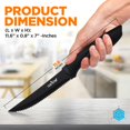 thumbnail image 2 of NutriChef Ensemble de Couteaux à Steak 8 Pcs - Lames en Acier Inoxydable Dentelées Premium, Antiadhésives et Résistantes à la Rouille, Design Ergonomique - Idéal pour la Maison, les Barbecues et les Restaurants - Noir, 2 of 7