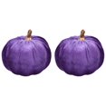 thumbnail image 2 of Clearance Under $1 Soft Flocked Pumpkin Ornament, Fall Thanksgiving Halloween Table Decor, 2 of 5