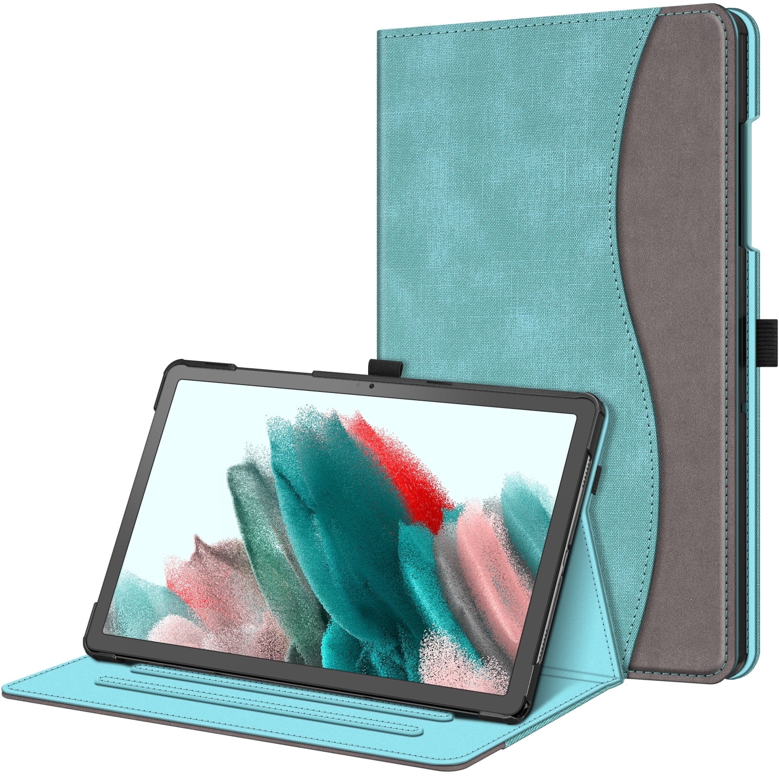 Fintie Case for Samsung Galaxy Tab A11+ Plus 11 inch 2025 Model / Tab A9+ Plus 11 inch 2023 Model, Multi-Angle Viewing Smart Stand Back Cover with Pocket Auto Wake/Sleep, Turquoise