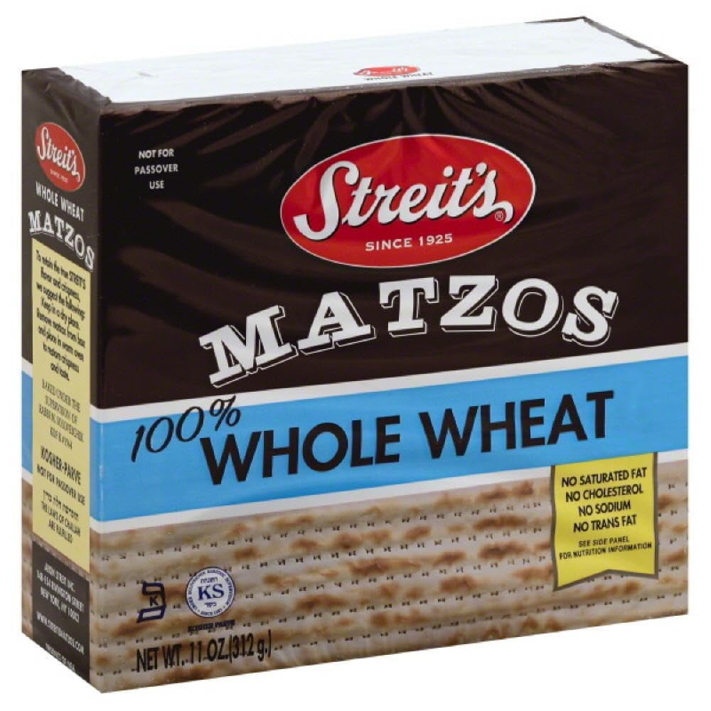 Streit's Matzo 100% Whole Wheat, Matzo 100% Whole Wheat 312g