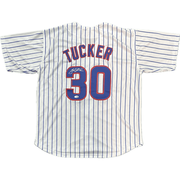 Kyle Tucker Signed Autographed Custom White/Blue Jersey JSA Authenticated