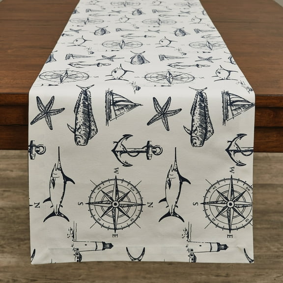 Split P Natural Captain's Quarters Table Runner 15X72
