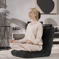 thumbnail image 2 of 14 Position Floor Recliner Chair, Ergonomic Back Support Sleeper Bed, Padded GamingSofa for Adults Living Room Bedroom, Black, 2 of 6