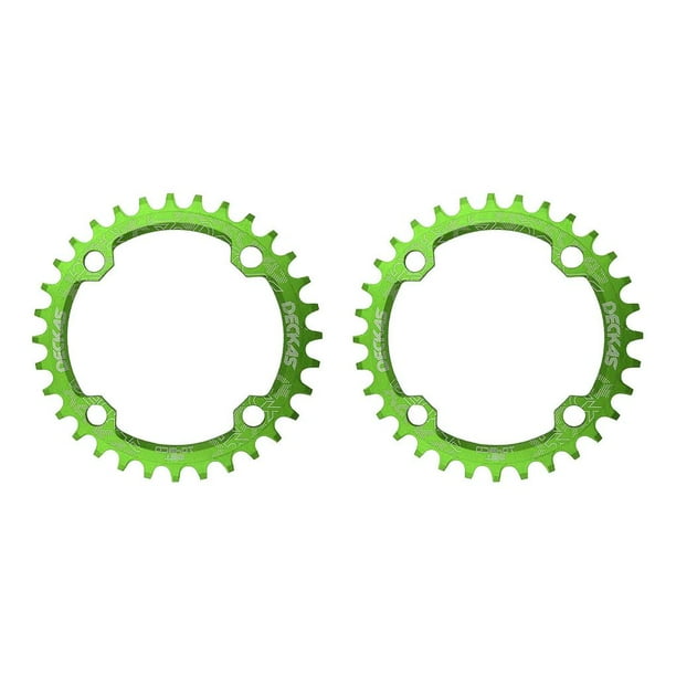 Soidarity Juego de bielas, disco de dientes, piñón estrecho redondo, bicicletas de montaña, juego de cadenas de aluminio de precisión, piezas de verde y 38T 2piezas Soidarity CBP110568