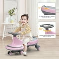 thumbnail image 6 of Gymax Wiggle Car Ride-on Toy w/ Flashing Wheels for Toddlers & Kids Pink, 6 of 10
