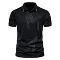 thumbnail image 3 of Floenr Mens T Shirts,Men Summer Casual Buttons Turn-Down Collar Short Sleeve Loose Shirt Tops, 3 of 5