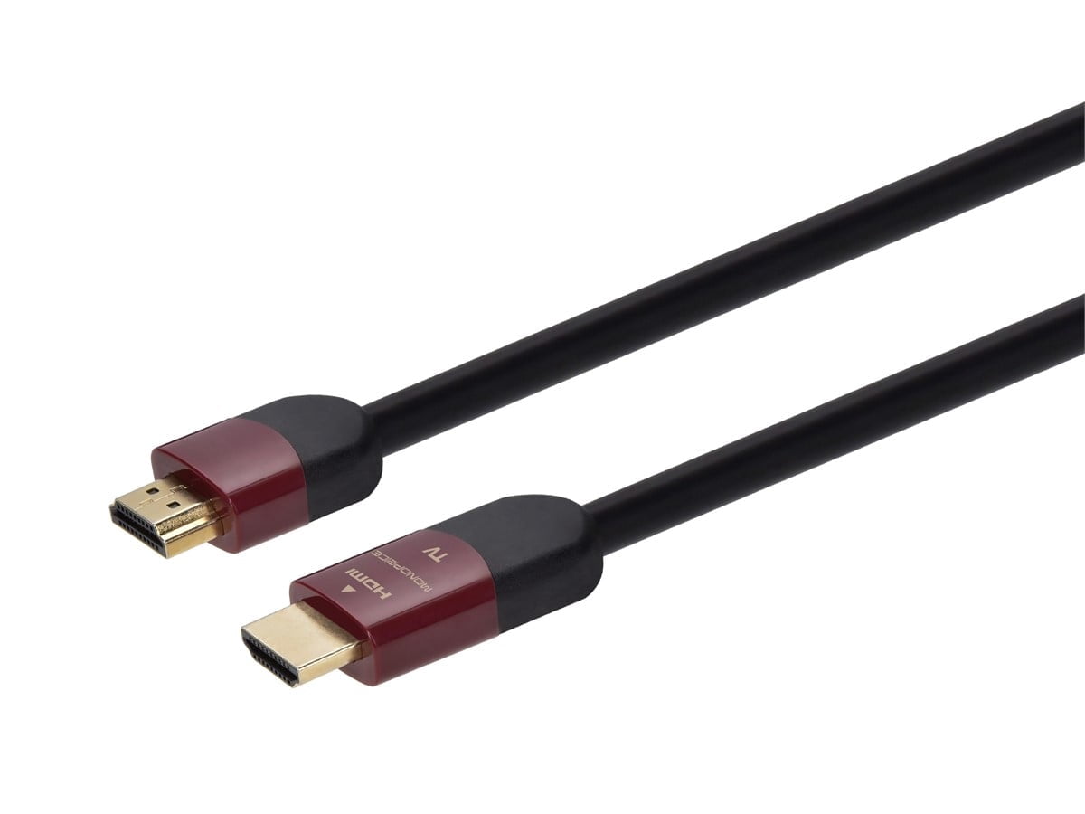 Monoprice HDMI Cable - 75 Feet - Black | High Speed, Active Chipset, 4k@24Hz, 10.2Gbps, 24AWG, YUV 4:2:0, CL2 - Cabernet Ultra Series