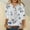 Blue, variant on ZKCCNUK Fashion Women Printed Mid-length Sleeves Stand-up Collar Casual Loose Shirt Tops Summer Plus Size Tops 2025