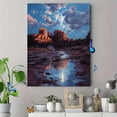 thumbnail image 4 of Red Rocks Sedona Desert Landscape Canvas Print, Oil Style Wall Art for Living Room, Bedroom, Office, Hotel Lobby, 4 of 8