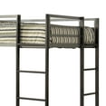 thumbnail image 4 of Furniture of America Mort Metal Silver and Gun Metal Full Loft Kids Bed with Workstation, 4 of 6