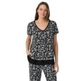 thumbnail image 5 of Layla Women's Sleepwear 2-Piece Knit Short Sleeve Top and Pant Pajama Set, Sizes XS-4X, 5 of 6
