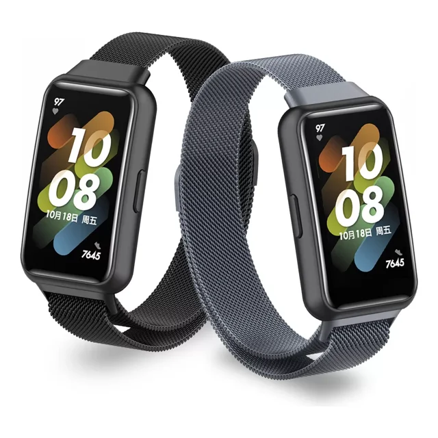 2 Pcs Correa Acero Inoxidable Compatible Con Huawei Band 7