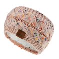 thumbnail image 4 of Winter Cable Knit Headbands for Women Soft Fuzzy Fleece Lined Ear Warmers Wide Elastic Sports Windproof Headband 1 PC Pink One Size, 4 of 4