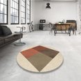 thumbnail image 4 of Ahgly Company Machine Washable Indoor Square Transitional Sienna Brown Area Rugs, 3' Square, 4 of 7